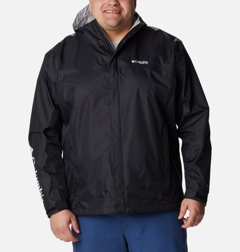 Men\'s Columbia PFG Storm Jackets Black | Plus Size CA-P1805